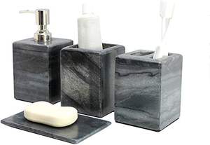 Ensemble de salle de bain en résine imperméable avec motifs artistiques peints à la main et construction durable personnalisable pour tout décor - Product Image 3