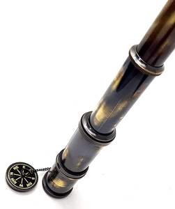 Fabricant de boîte en cuir de Spyglass de télescope antique nautique en laiton (Dollond's) décor de marin en verre d'espion tenu dans la main - Product Image 2