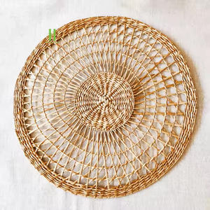 Bohemian Seagrass mantel de ratán cargador placas OEM gran oferta mantel de mimbre cargador PLACA DE FÁBRICA DE Vietnam - Product Image 1