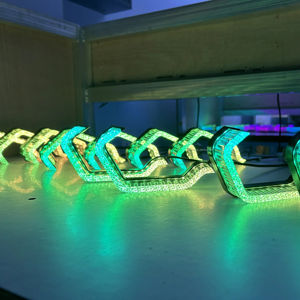 5D <span class=keywords><strong>RGB</strong></span> di cristallo Angel Eye aloni anello per Auto LED proiettore lente DRL APP di controllo luce colorata per Retrofit fari Auto - Product Image 1