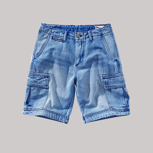 Pantalones cortos vaqueros de secado rápido de algodón para hombre, talla XS, 100%, patrón sólido, rasgado, informal, malla, Logo, decoraciones, deportes personalizados, respetuosos con el medio ambiente - Product Image 4