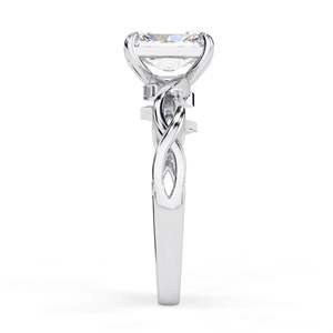 1.50CT Radiant Cut Diamond Twisted Anniversary Ring para mujer - Product Image 4