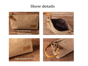 Bolsa de cosméticos de lona de tamaño mediano, estilo vintage, cierre con cremallera, organizador de viaje duradero para hombres y mujeres - Product Image 3