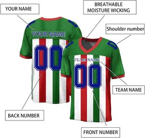 Camiseta de fútbol americano profesional personalizada, camiseta de malla atlética, ropa deportiva de sarga sublimada, camiseta de fútbol para jóvenes - Product Image 5