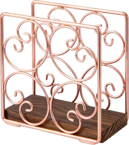 ขายลวดโลหะยืนผู้ถือผ้าเช็ดปากห้องครัวจัดเก็บตารางในราคาขายส่ง - Product Image 1