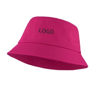 Custom Cotton <b>Bucket</b> Hat Single Side Flattop Embroidered Logo Sun Protection Unisex Casual Summer Headwear - Product Image 3
