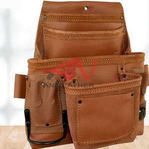 Sac à outils d'électricien en cuir épais moderne, construction durable pour les environnements de travail exigeants - Product Image 3