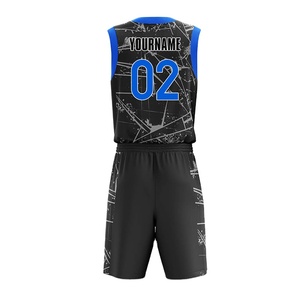 Ensemble de maillots de basket-ball unisexes, nouveau design, bonne qualité, prix abordable, logo personnalisable, respirant et sublimé, pour hommes et femmes. - Product Image 3