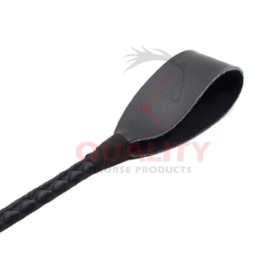 Fouets de cheval les plus populaires en cuir noyau en fibre de verre fait à la main marron noir fouet de cheval entraînement de sécurité utilisation de course vente en gros directe - Product Image 4