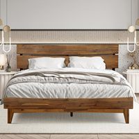Cadre de lit pleine grandeur Queen King Design moderne de haute qualité en bois massif très vendu style moderne