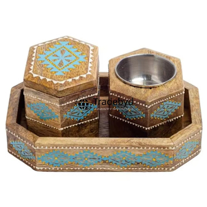 Quemador de incienso de madera decorativo con tapa desmontable Ideal para La Quema tradicional de Bakhoor y el uso diario de Tradebyd - Product Image 4