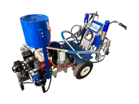Machine de marquage routier à peinture froide, pulvérisateur sans air, pompe hydraulique, distributeur pneumatique de billes de verre, double pistolet