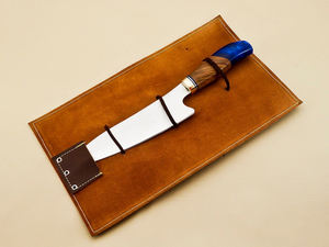 Couteau de chef en acier D2 à haute teneur en carbone, 13.5 pouces avec combinaison de résine et manche en bois - Product Image 6