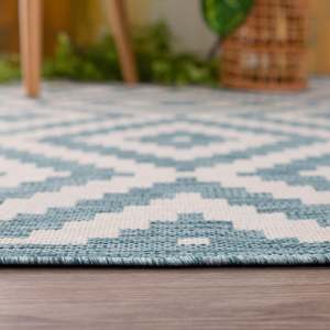 Netline Home Ecology <b>Outdoor</b> Rug Aqua 100AQ-Durable Weather-Resistant <b>Patio</b> <b>Mat</b> - Product Image 4
