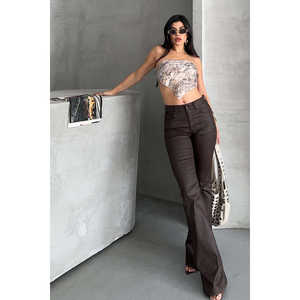 <span class=keywords><strong>Pantaloni</strong></span> a Zampa d'Elefante Stile Spagnolo a Vita Alta, Traspiranti e Comodi - Product Image 2