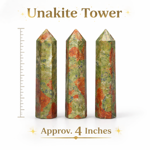Tour de cristal d'Unakite naturelle en vrac, obélisque poli vert de 4 pouces, pierre de guérison, pointe de méditation, équilibrage des chakras, énergie pour la maison - Product Image 2