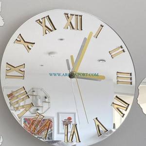 Shiny <b>Mirror</b> Polished Metallic Wall Hanging Clock Trending Designing Modern Indoor and Outdoor Wall Clock Top Quality Wall Clock - Product Image 1