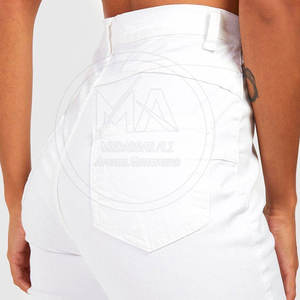 Pantalones Vaqueros de mujer de etiqueta privada a la venta pantalones vaqueros de mujer de color liso pantalones vaqueros con múltiples bolsillos - Product Image 6