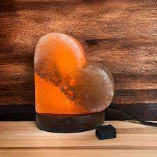 Lámpara de sal natural hecha a mano, cuenco de cristal en forma de corazón personalizado, luz nocturna cálida, decoración artística del hogar para Mini Himalaya tallada - Product Image 3
