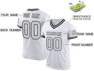 Maillot de football américain personnalisé unisexe, sublimé, respirant, évacuant l'humidité, manches courtes, taille plus, vêtements de sport - Product Image 3