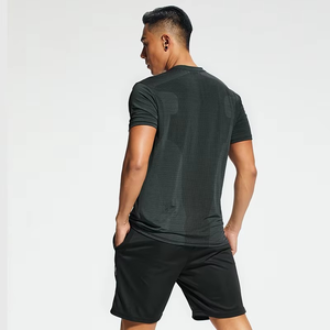 Chándales para hombre transpirable de nailon sólido ecológico informal playa Atlético verano Sportsuit trajes Top camisa pantalones cortos conjuntos - Product Image 2