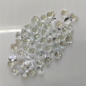 โทแพซสีขาวธรรมชาติ 9x7 มม. รูปทรงลูกแพร์ คุณภาพดีที่สุด หินพลอยหลวมที่ปรับขนาดแล้ว สำหรับทำเครื่องประดับดีไซเนอร์ - Product Image 5