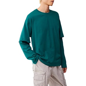 เสื้อยืดแขนยาวผ้าคอตตอน 100% แบบเรียบ ปรับแต่งได้ สองชั้น หนานุ่ม ระบายอากาศดี มีหลายสี - Product Image 3