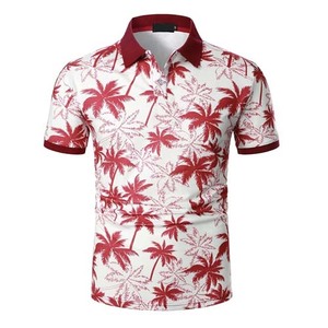 Casual Short Sleeve Polo Sublimation Summer Holiday <b>Beach</b> Printed Anti-Pilling 100 percent Cotton Plus Size <b>Men's</b> Polo <b>Shirt</b> - Product Image 1
