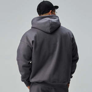 Sudadera de Forro Polar de Invierno de Alta Calidad OEM, Personalizable con Logotipo Bordado, 100% Algodón, 400g, Estilo Urbano, Talla Grande para Hombre - Product Image 4