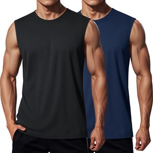 Venta al por mayor de diseño personalizado serigrafiado camiseta sin mangas entrenamiento gimnasio camiseta sin mangas Chaleco de algodón para los hombres - Product Image 6