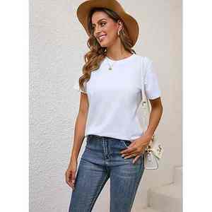 Camiseta Unisex de Algodón con Logotipo Personalizado, Talla Grande, Cuello Redondo, Estilo Casual Urbano, Tacto Suave - Product Image 4