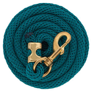 Corde de plomb durable en poly en laiton massif 225 Snap Teal Green Corde de plomb équestre solide et douce pour chevaux, 5/8 "de diamètre 8 pieds - Product Image 5