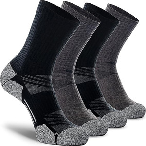 Chaussettes d'équipage de sport en coton de nylon à haute élasticité pour hommes professionnels absorbant les chocs pour l'alpinisme-Vente en gros - Product Image 3