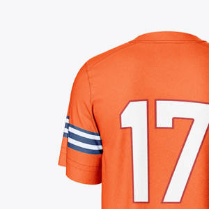 Maillot de football américain à col en V, couleur unie et motif uni, personnalisable avec étiquette privée - Product Image 6