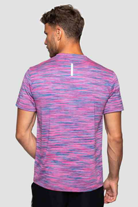 Personnalisé Hommes Sport Slim Fitness Élastique T-Shirts Arc-En-Ciel Respirant Spandex Jersey Respirant Spandex Reflect Logo - Product Image 2