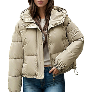 Customizable Brand Puffer <b>Jacket</b> Windproof <b>Canvas</b> Padded Outdoor Wear - Product Image 4