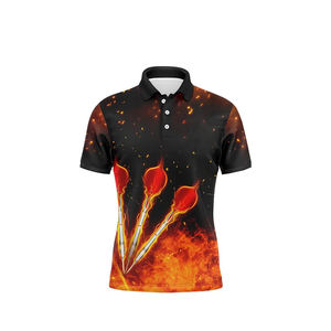 2025 diseño caliente hombres personalizado dardos Polo sublimado dardos Jersey 100% poliéster Quick Dart Jersey - Product Image 6
