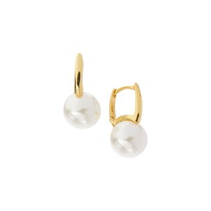 Orecchini a Cerchio con Perle Coltivate Amy e Annette in Oro 14k o Argento Sterling - Product Image 1