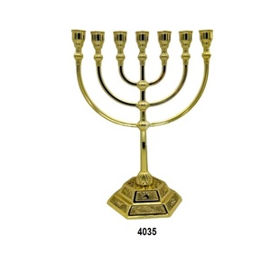 L'église en métal de grande classe utilise un bougeoir Menorah religieux - Product Image 3