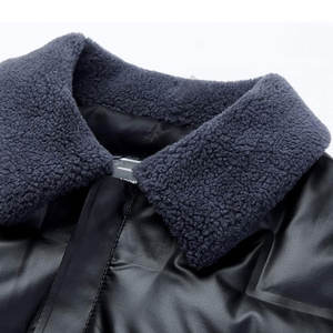 Veste en duvet épaissie pour hommes tendance en gros col montant parka brillante avec manteau de pluie imperméable - Product Image 3