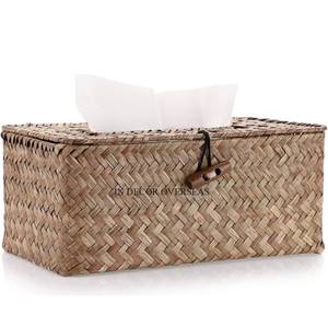 Mesa de restaurante y hotel hecha de ratán de alto estándar, servilletero y caja de pañuelos a precio mayorista de India - Product Image 1