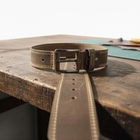Ceinture en cuir pleine fleur Crazy Horse marron rustique avec logo personnalisé, boucle en acier, faite à la main, style vintage, pour homme, décontractée, pour jeans et tenues western – Meilleure vente