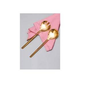 Vente chaude Cuillère En Laiton Couverts Salade Serveur Cuillère Et Fourchette Avec Poignées Cuillère En Laiton pour Prix De Gros - Product Image 4