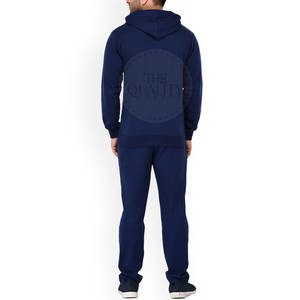 Survêtement d'hiver à capuche solide et coupe-vent 100% coton Dernier design Logo personnalisé Grande taille Hommes Survêtement - Product Image 3