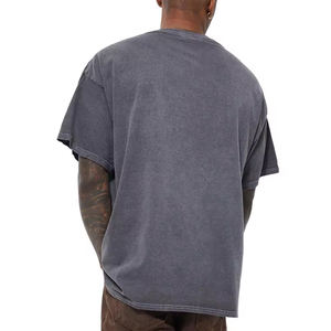 T-shirts Boxy 100% coton pour hommes les plus vendus séchage rapide respirant et léger avec impression de logo personnalisé coupe surdimensionnée - Product Image 3