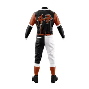 Custom Made Plus Size Baseball Uniform Set Sublimation Printed 100% Polyester <b>Team</b> Wear Wholesale Price - Product Image 6