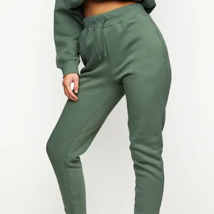 Pantalons de jogging pour femmes en élasthanne/polyester, taille élastique, de haute qualité, écologiques, en molleton pour l'hiver - Product Image 1