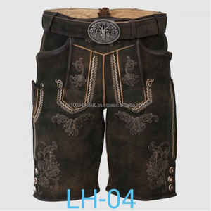 Pantalones cortos bávaros de cuero Oktoberfest Lederhosen tradicionales alemanes 2025 - Product Image 2