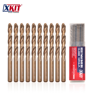 <span class=keywords><strong>Foret</strong></span> hélicoïdal XKIT <span class=keywords><strong>de</strong></span> qualité industrielle 10 mm, pointe fendue à 135 degrés, en acier rapide contenant du cobalt DIN338 pour l'acier inoxydable - Product Image 1