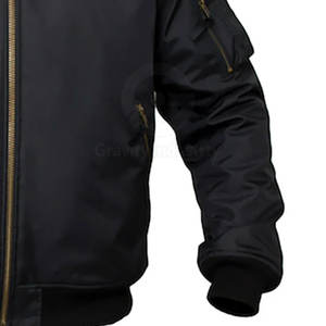 Vestes bomber pour hommes de qualité supérieure, col montant, logo sur le devant, manches longues, écologiques, respirantes, best-seller pour adultes - Product Image 6